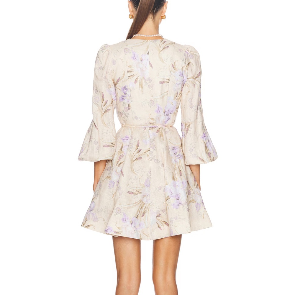 Zimmerman Eden Purple Iris Belted Dress - Picture 2 of 8